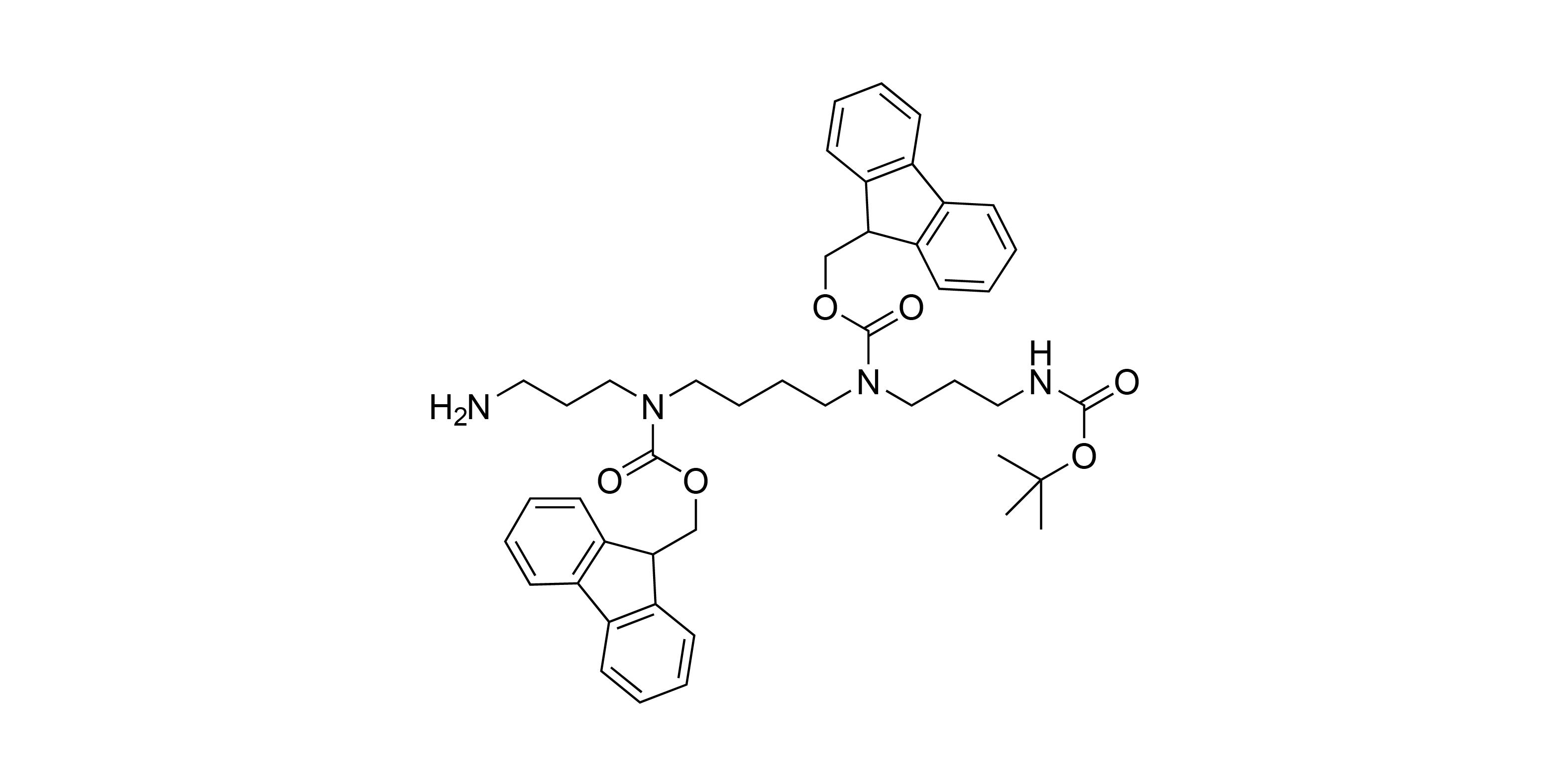 N4-(t-Butyloxycarbonyl)-N2,N3-bis-(9-fluorenylmethyloxycarbonyl)-1,5,10,14-tetra-aza-quatrodecan hydrochloride