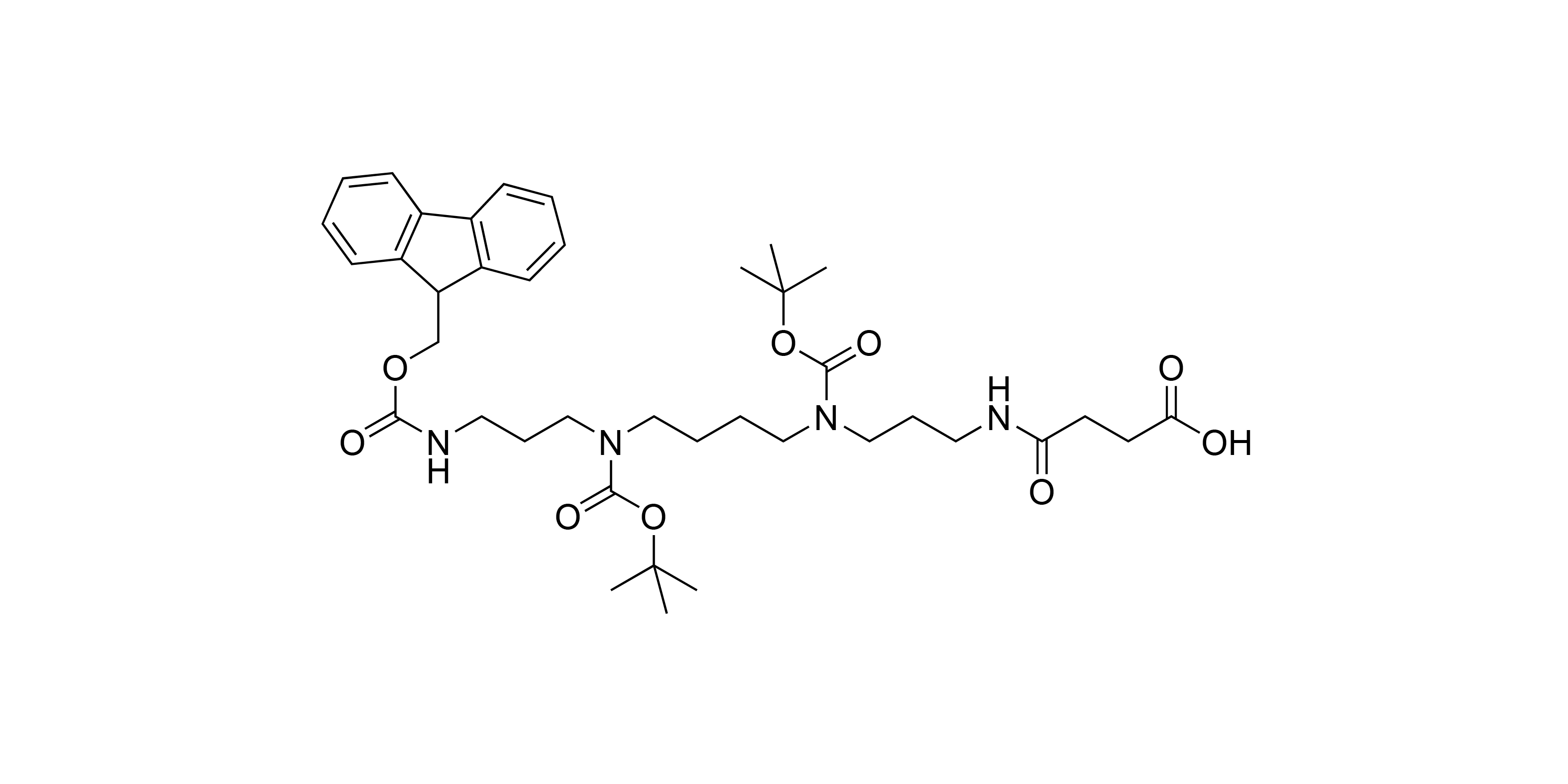 N2,N3-Bis-(t-butyloxycarbonyl)-N1-(9-fluorenylmethyloxycarbonyl)-1,5,10,14-tetra-aza-quatrodecan-N4-succinamic acid