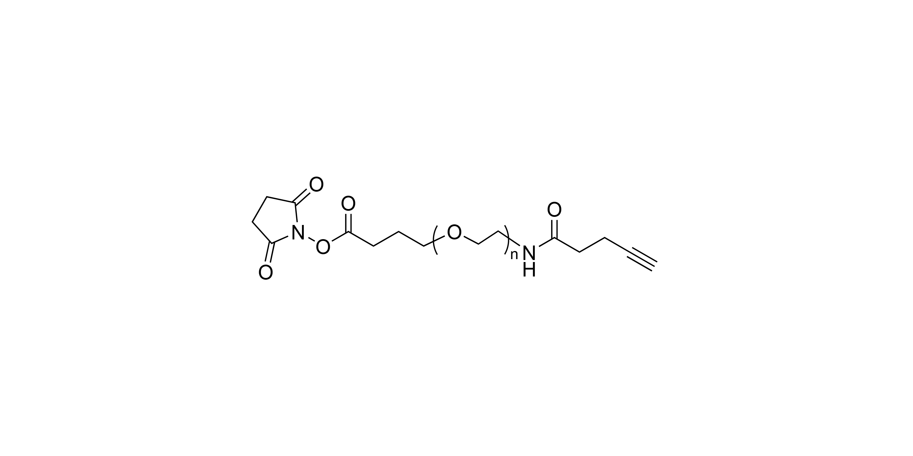 alpha-Succinimidyl ester-omega-propargylacetamido poly(ethylene glycol)