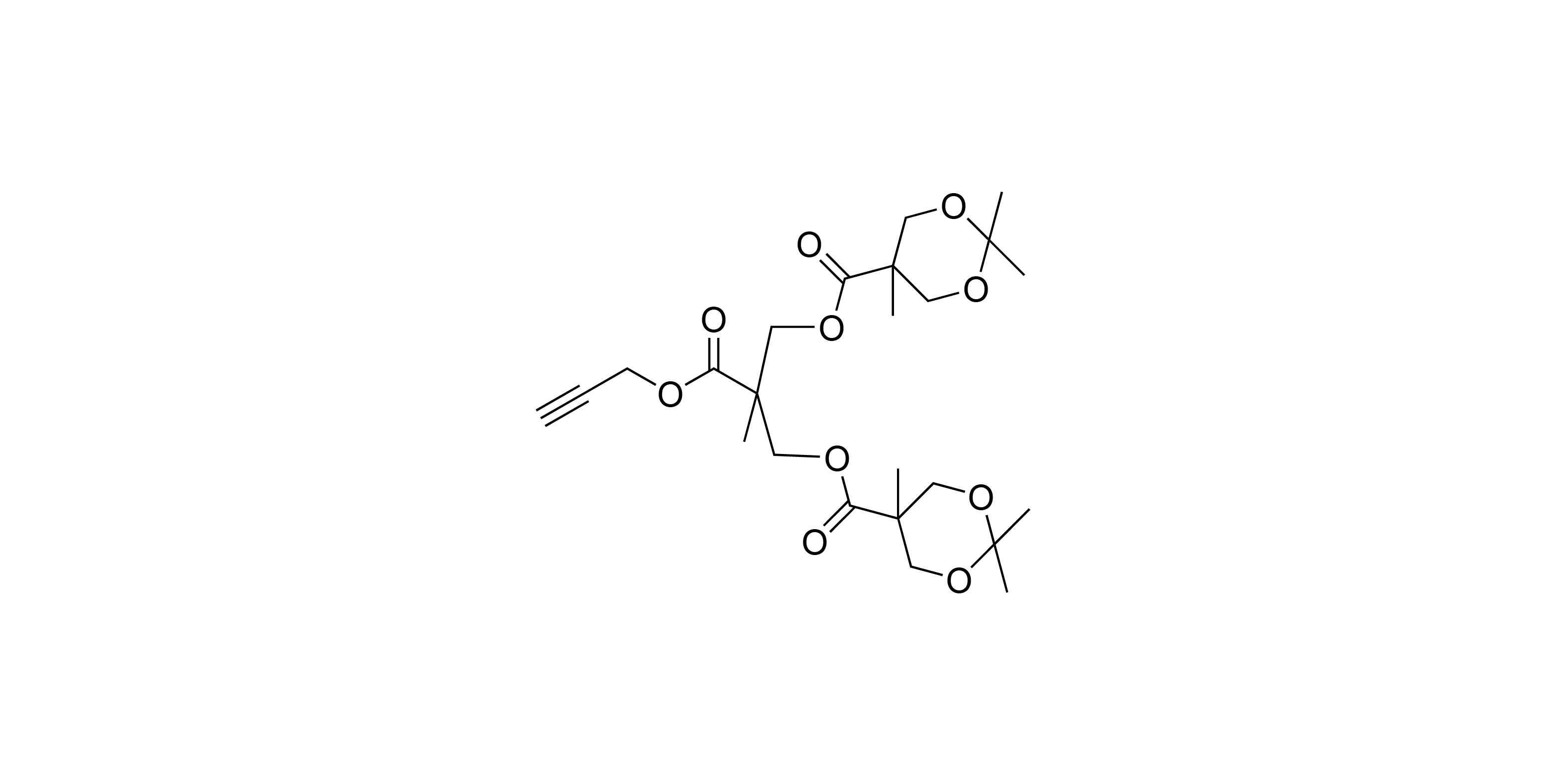 Propynyl-Dendron-Generation-2-diacetonide,2-Methyl-2-((prop-2-ynyloxy)carbonyl)propane-1,3-diyl bis(2,2,5-trimethyl-1,3-dioxane-5-carboxylate)