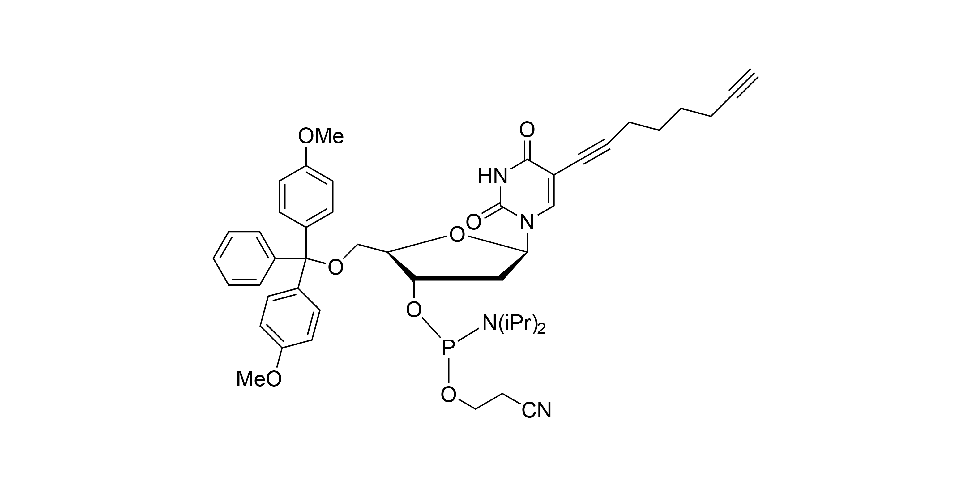 5'-Dimethoxytrityl-N-benzoyl-{5-[8-(triisopropylsilyl)octa-1,7-diynyl]-2'-deoxyCytidine}-3'-[(2-cyanoethyl)-(N,N-diisopropyl)]-phosphoramidite