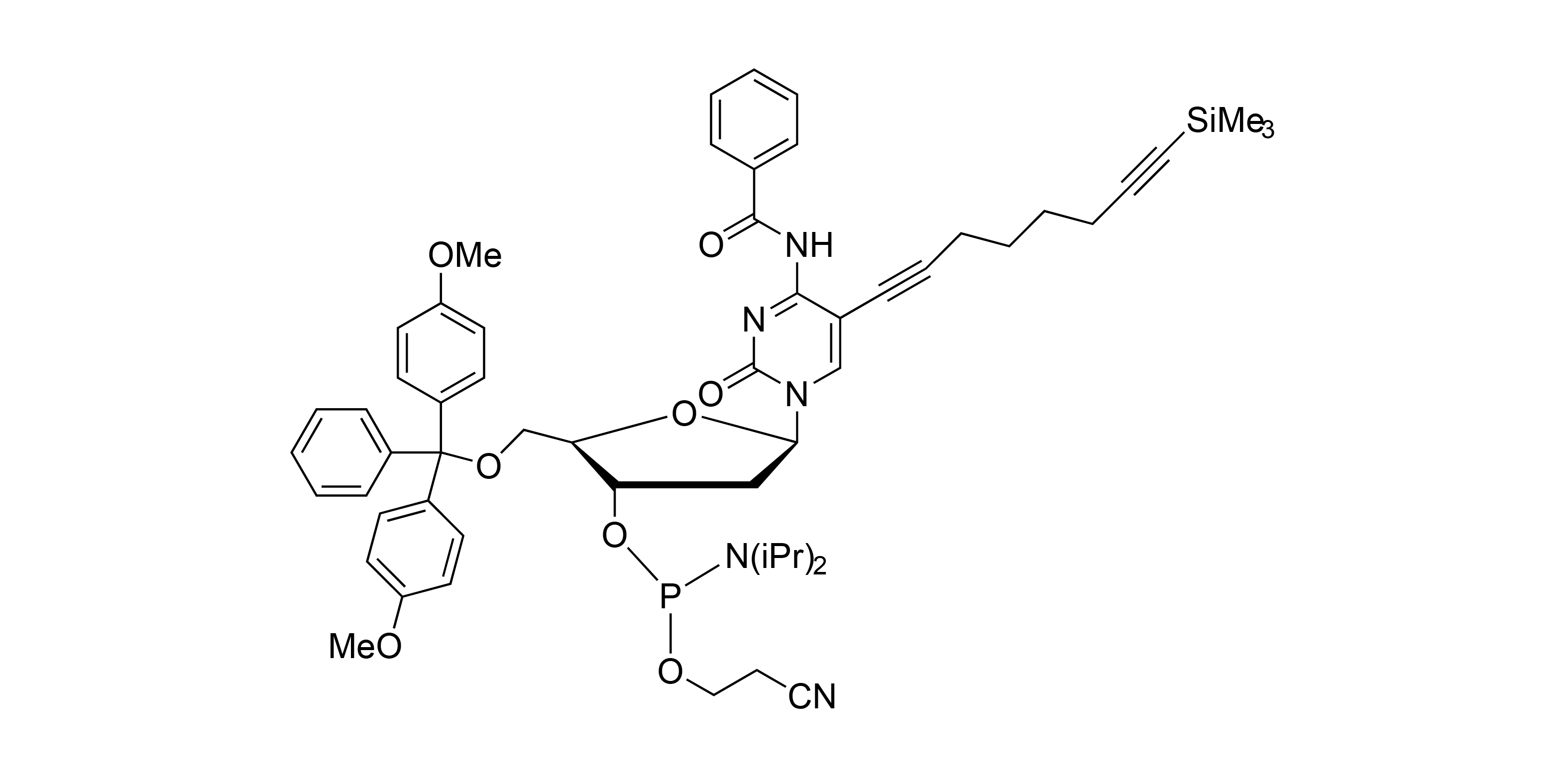 5'-Dimethoxytrityl-N-benzoyl-{5-[8-(trimethylsilyl)octa-1,7-diynyl]-2'-deoxyCytidine}-3'-[(2-cyanoethyl)-(N,N-diisopropyl)]-phosphoramidite