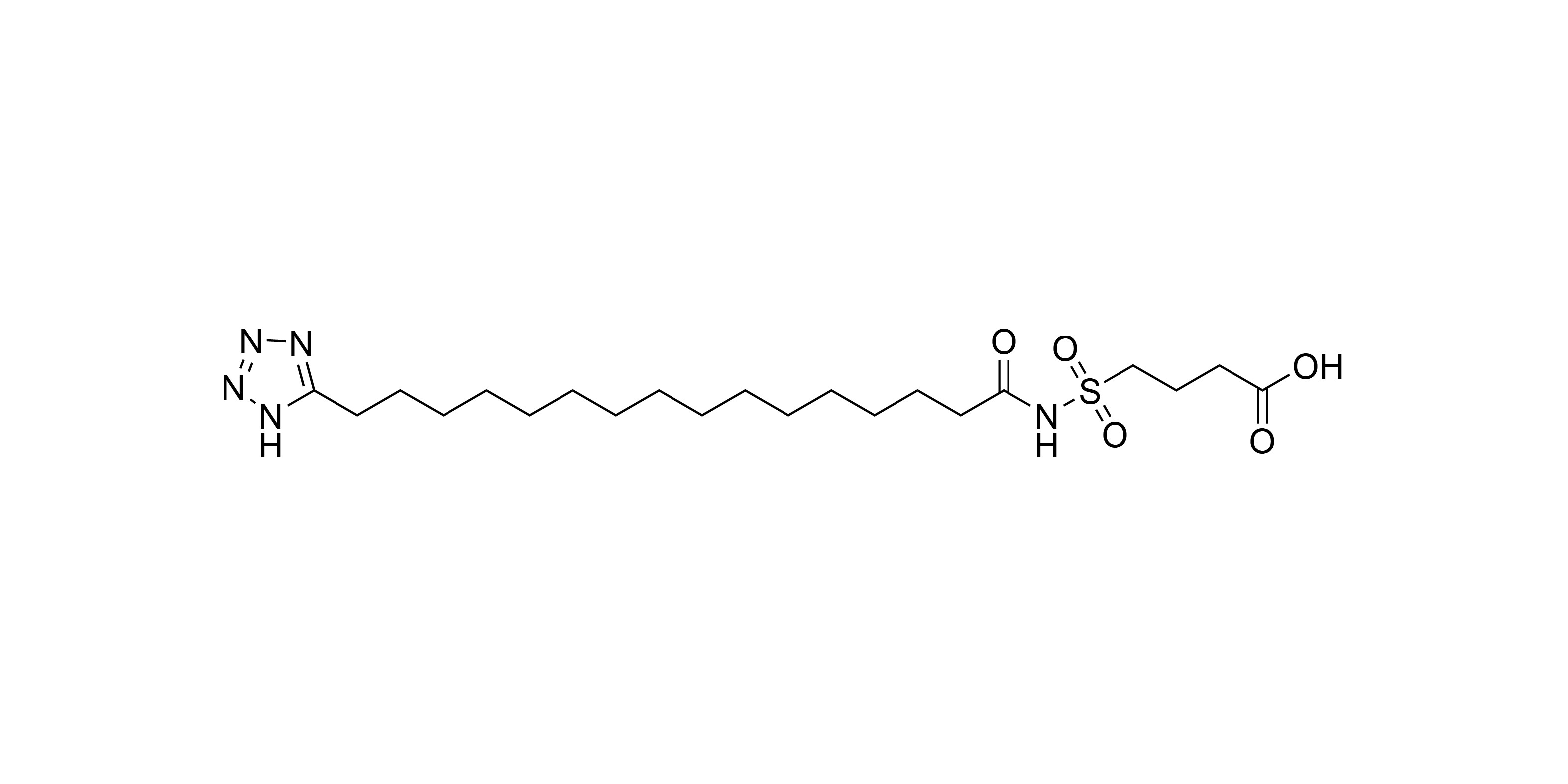 4-(N-(16-(1H-tetrazol-5-yl)hexadecanoyl)sulfamoyl)butanoic acid