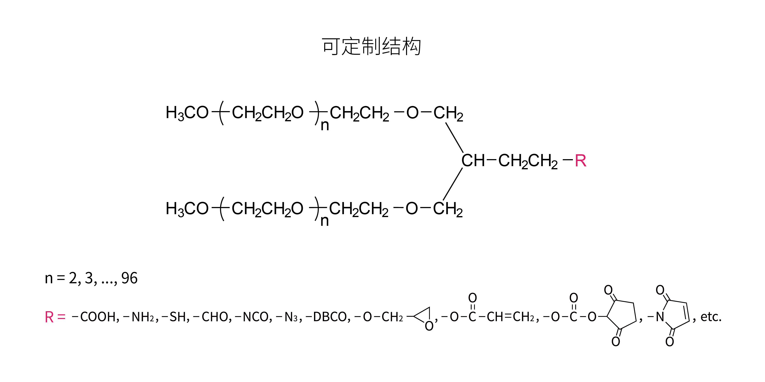 单分散两臂V型单官能化PEG(PT02)