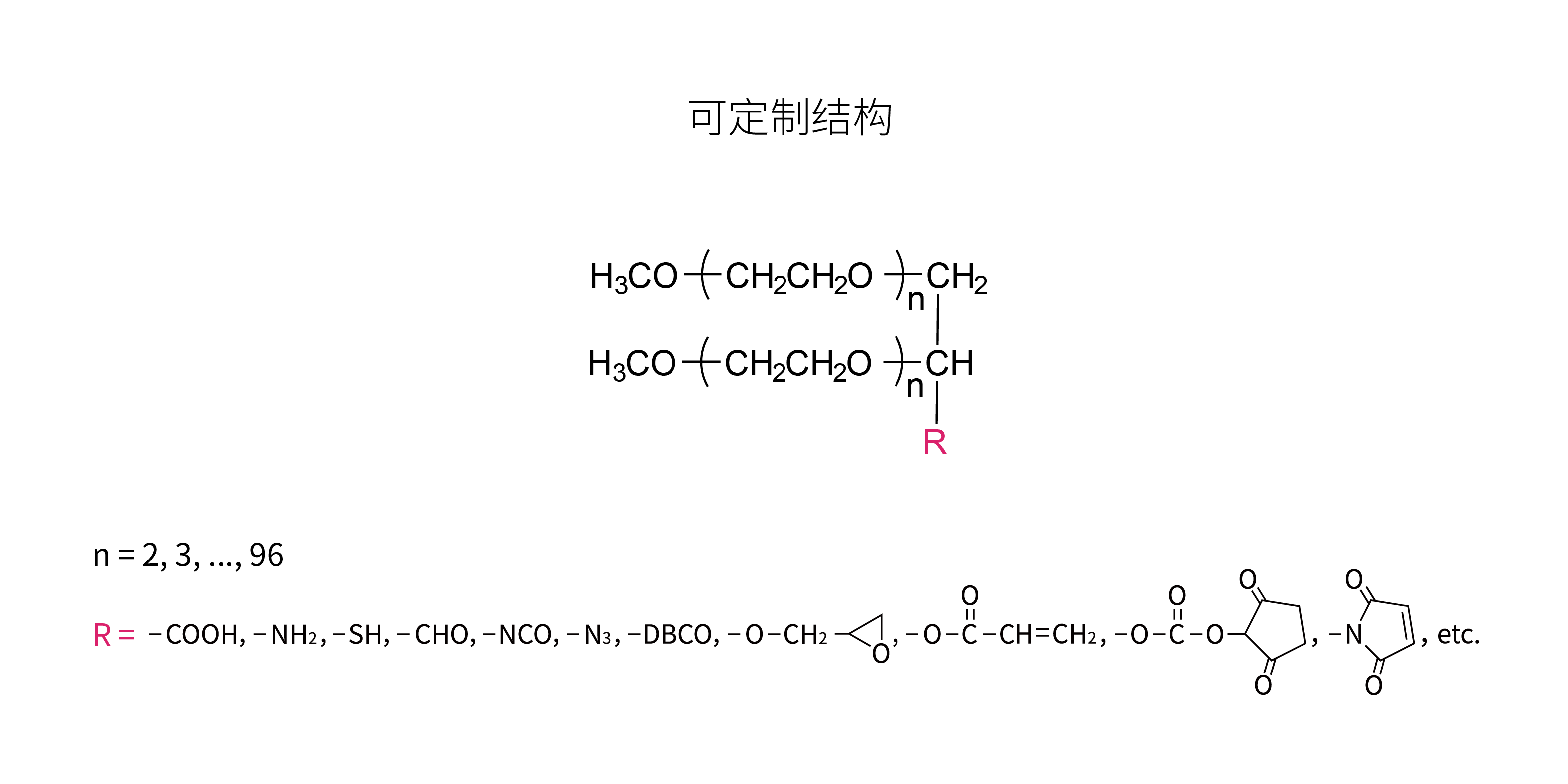 单分散两臂V型单官能化PEG(GL02)