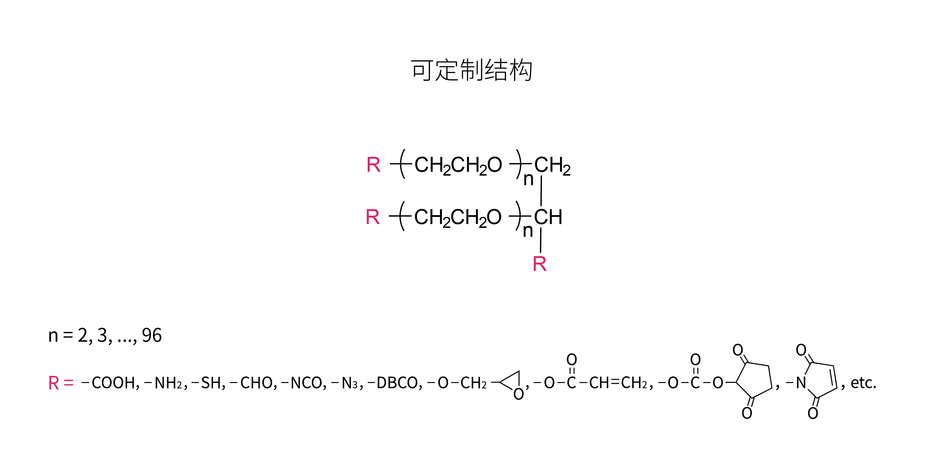 单分散两臂V型双官能化PEG(GL02)