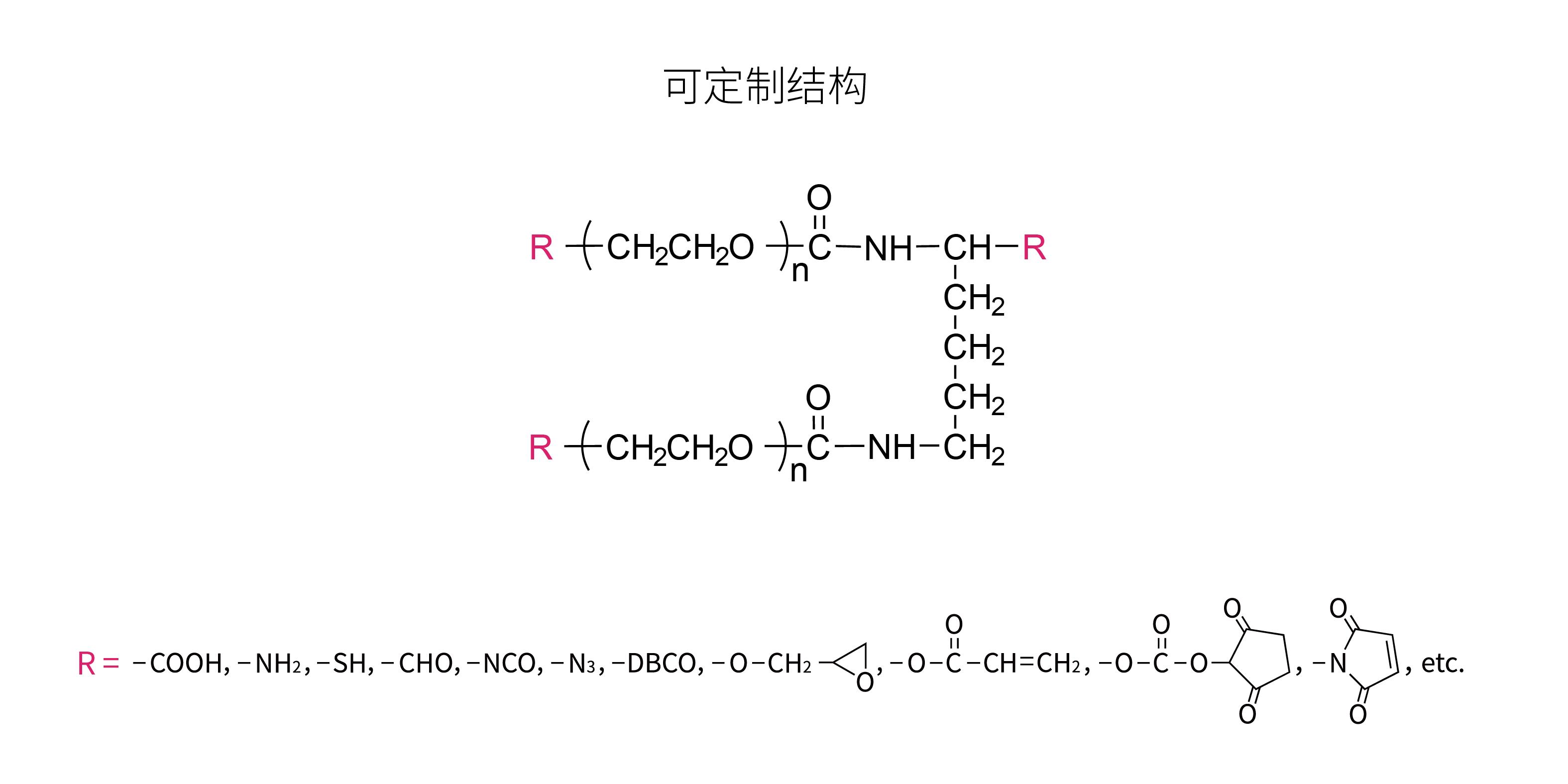 多分散两臂V型双官能化PEG（LYS）